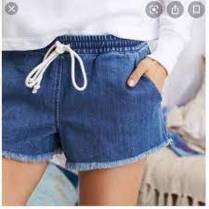 NWT Aerie by American Eagle Cut off Raw Hem Drawstring  Shorts